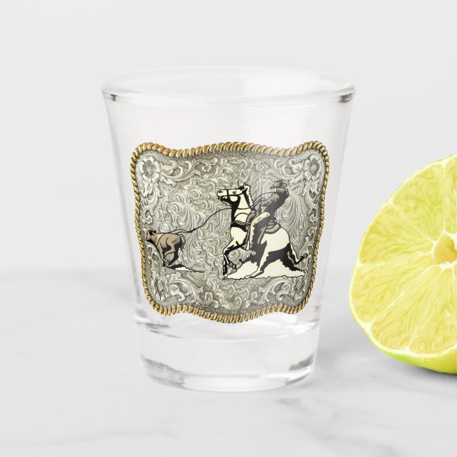 Vaso De Chupito Cofollería de Rodeo Occidental (Anverso)