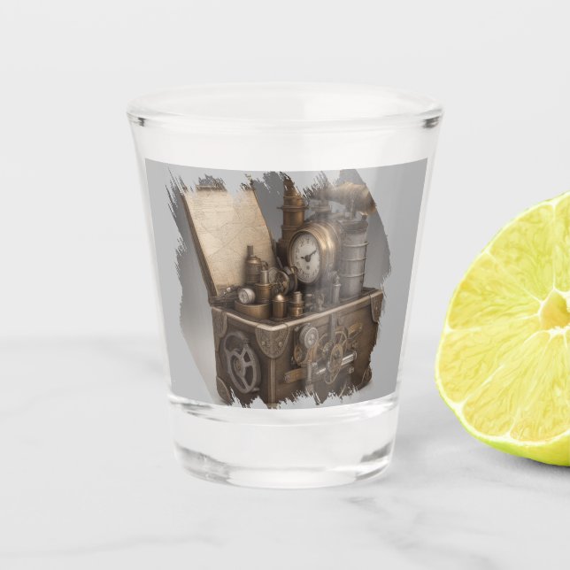 Vaso De Chupito Cojín del tesoro con engranajes (Anverso)