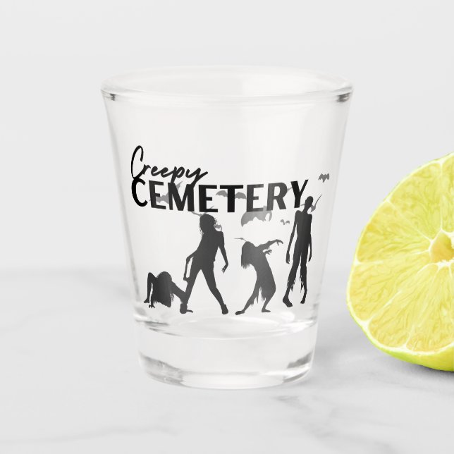 Vaso De Chupito Colección de sellos de Halloween "Cementerio de Cr (Anverso)