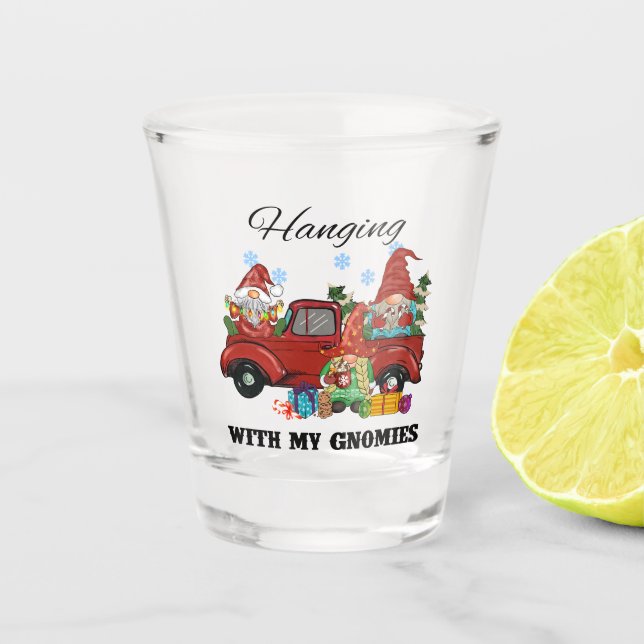 Vaso De Chupito Colgar con mis genomas - Navidades amables (Anverso)