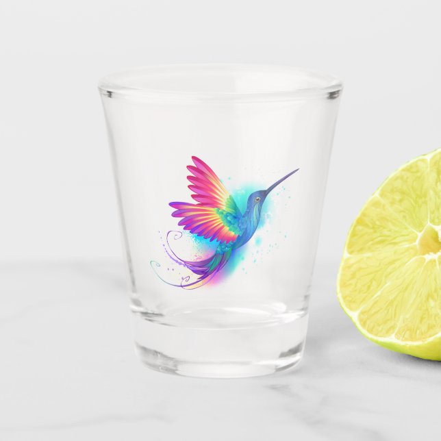 Vaso De Chupito Colibrí arcoiris exótica (Anverso)