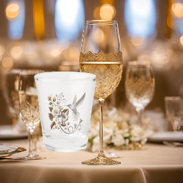 Vaso De Chupito Colibrí blanca