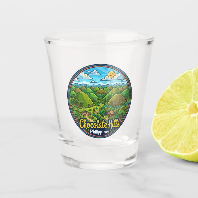 Vaso De Chupito Colinas de Chocolate Filipinas (Anverso)