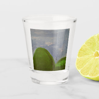 Vaso De Chupito Colinas Verdes Vidrio