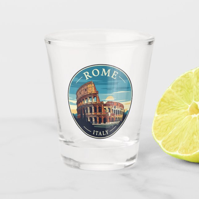 Vaso De Chupito Coliseo de Roma Italia (Anverso)
