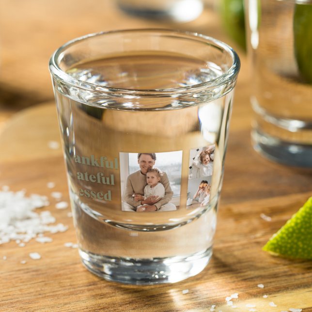 Vaso De Chupito Collage moderno de tres fotos | Feliz Día de Graci (Subido por el creador)