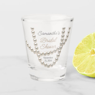 Vaso De Chupito Collar de Perlas Elegante para Despedida de Solter