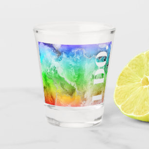 Vaso De Chupito Color de agua de la tinta del alcohol del arcoiris