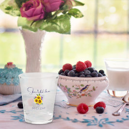 Vaso De Chupito Color del girasol amarillo púrpura