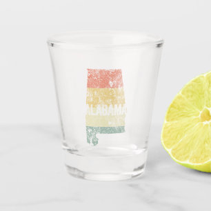 Vaso De Chupito Colores retro retro alterados de Alabama