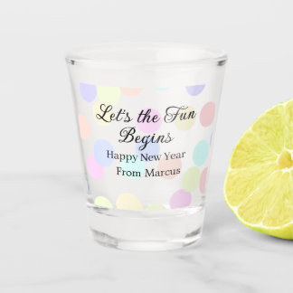 Vaso De Chupito Colorful polka dots let's the fun begins new year