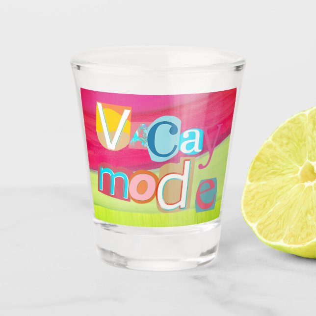 Vaso De Chupito Colorful Unique Retro Vacay Mode (Anverso)