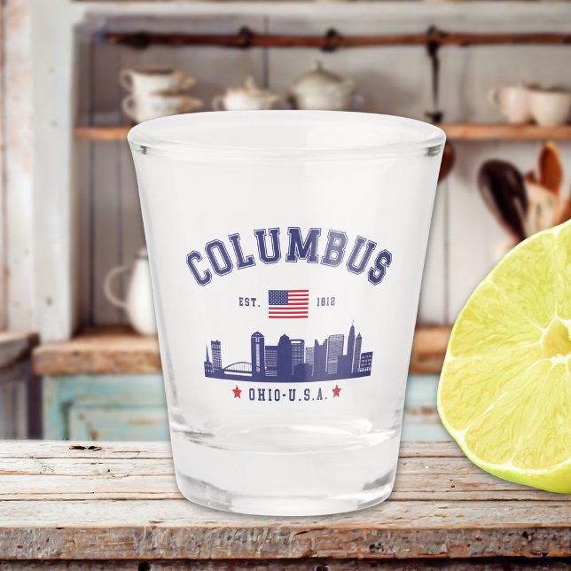 Vaso De Chupito Columbus OH City View Design (Subido por el creador)