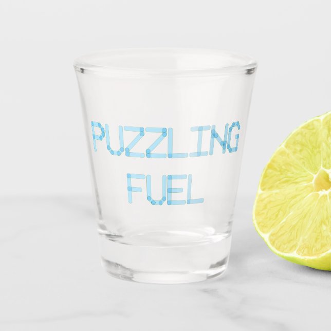 VASO DE CHUPITO COMBUSTIBLE DE PUZZLING (Anverso)