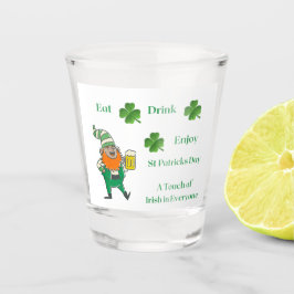 Vaso De Chupito Comer, beber, disfrutar de un toque irlandés en to