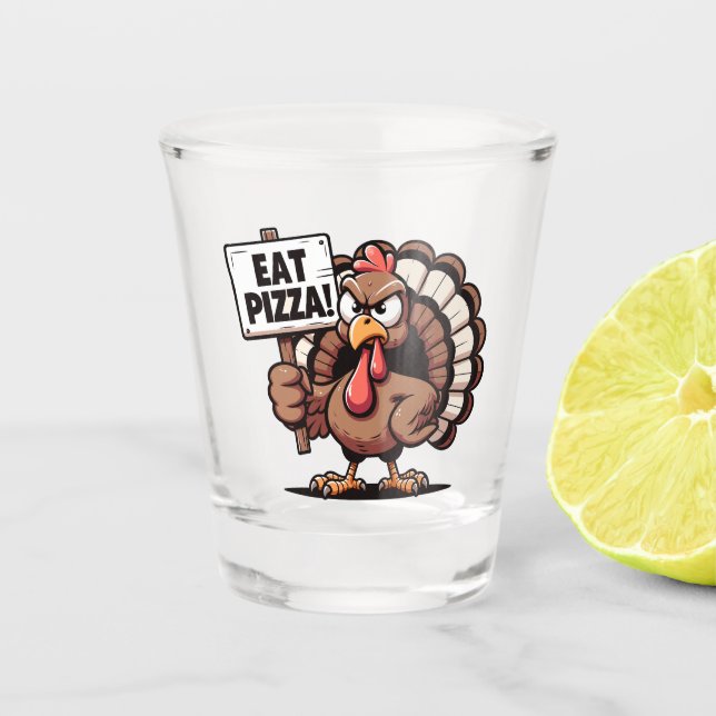 Vaso De Chupito Comer pizza Turquía vidrio caliente (Anverso)