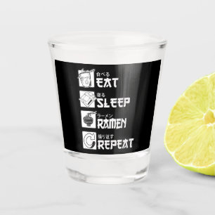 Vaso De Chupito Comer Sleep Anime Repetir Idea de Regalo Cosplayer