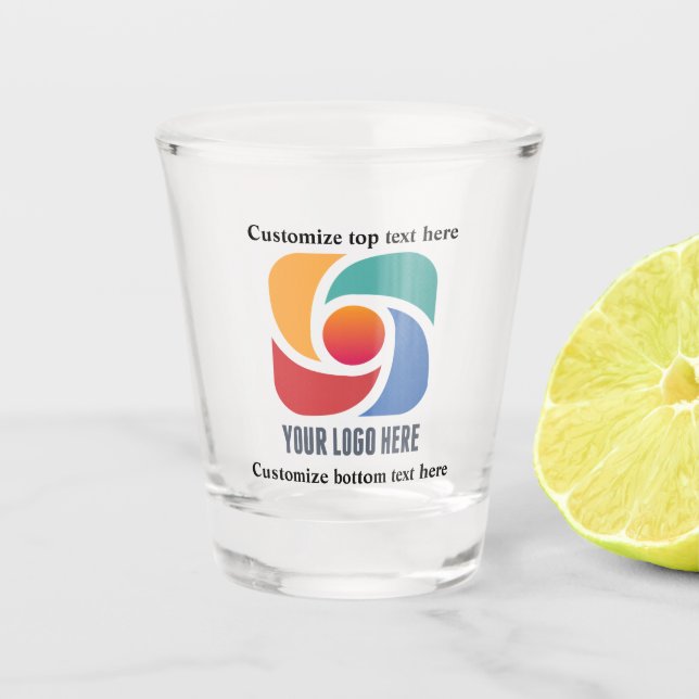 Vaso De Chupito Comercialización de la empresa con logotipo comerc (Anverso)