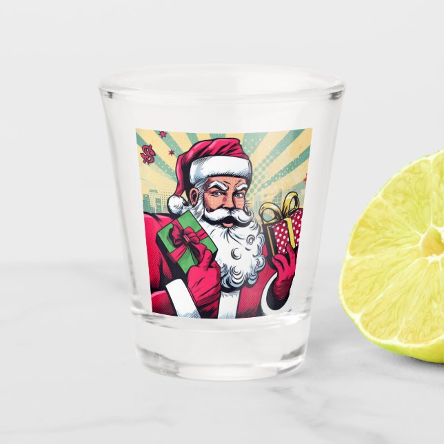 Vaso De Chupito Comic book Santa/Navidades (Anverso)