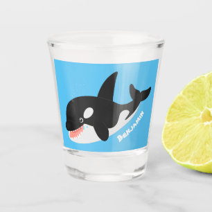 Vaso De Chupito Cómico asesino ballena orca personalizado lindo il