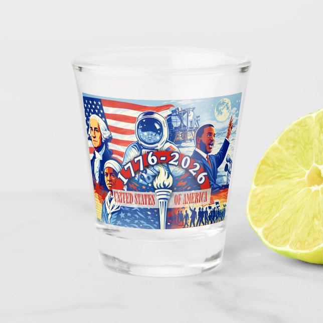 Vaso De Chupito Commemorative 1776-2026 USA Semiquincentennial  (Anverso)