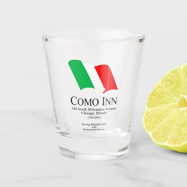 Vaso De Chupito Como Inn Italian Restaurant, Chicago, IL (Anverso)