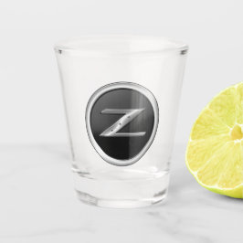 Vaso de chupito con emblema negro plateado 350Z
