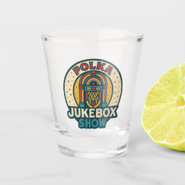 Vaso de chupito con logotipo de Polka Jukebox