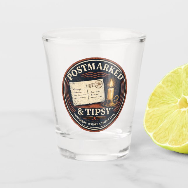 Vaso De Chupito Con Matasellos y Achispada (Anverso)