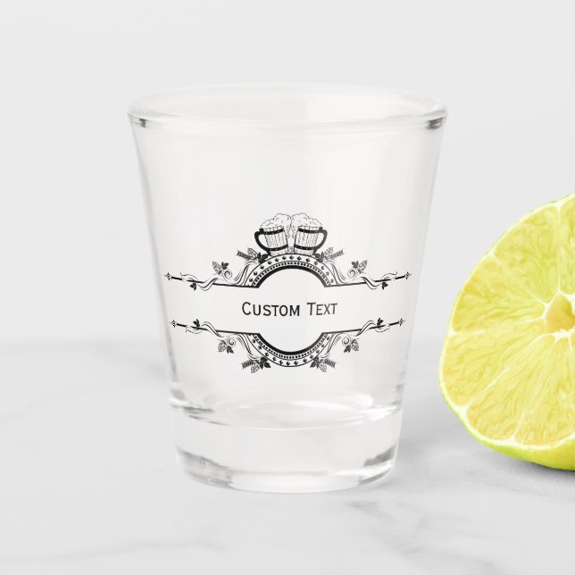 Vaso de chupito con mensaje personalizado (Anverso)