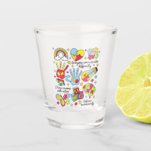 Vaso De Chupito Concienciación sobre autismo abraza la diversidad
