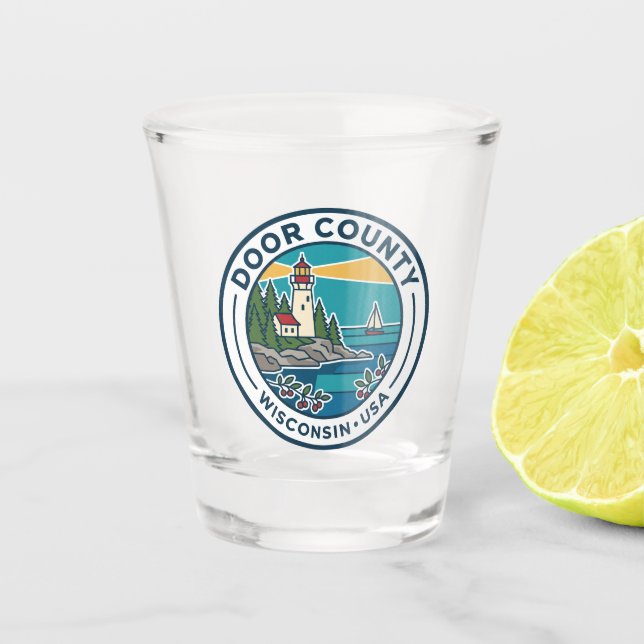 Vaso De Chupito Condado de Door Wisconsin (Anverso)