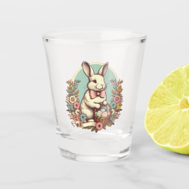 Vaso De Chupito Conejito/huevo/cesta de Semana Santa (Anverso)