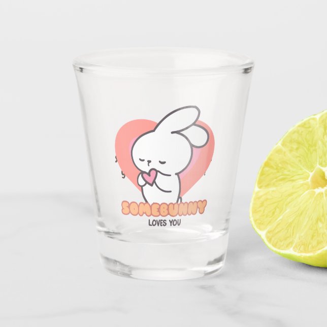 Vaso De Chupito Conejo Cute: Algunos conejitos te aman (Anverso)