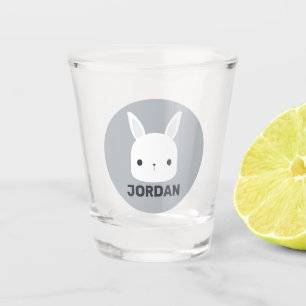 Vaso De Chupito Conejo de conejo pequeño y lindo con nombre perso