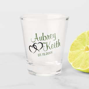 Vaso de chupito conmemorativo con nombre de novia 