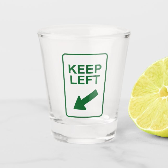 Vaso De Chupito CONSERVAR Vidrio de disparo de flecha izquierda -  (Anverso)