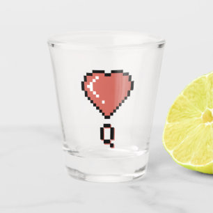 Vaso De Chupito contorno negro de la reina del corazón