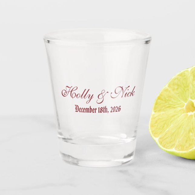 Vaso De Chupito Copa de bodas (Anverso)