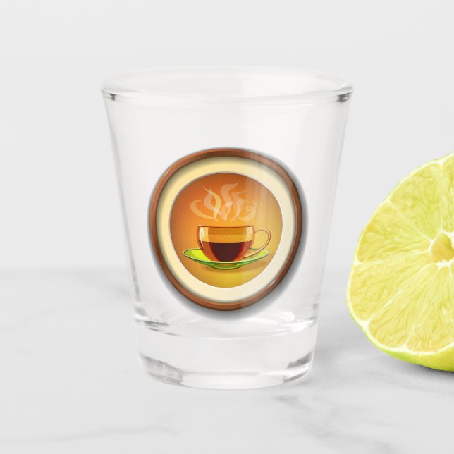 Vaso De Chupito Copa de café caliente. (Anverso)