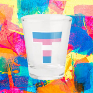 Vaso De Chupito Copa de chupito Capital T de Orgullo Trans