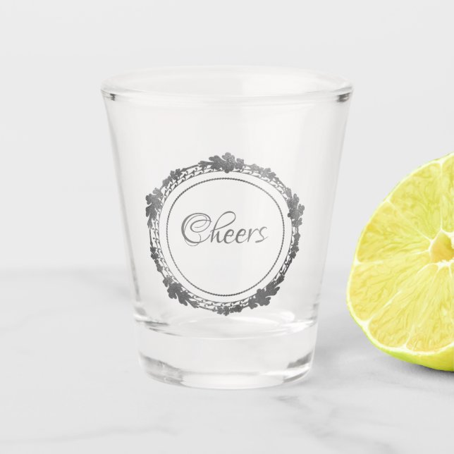 Vaso De Chupito Copa de chupito Cheers plateada (Anverso)