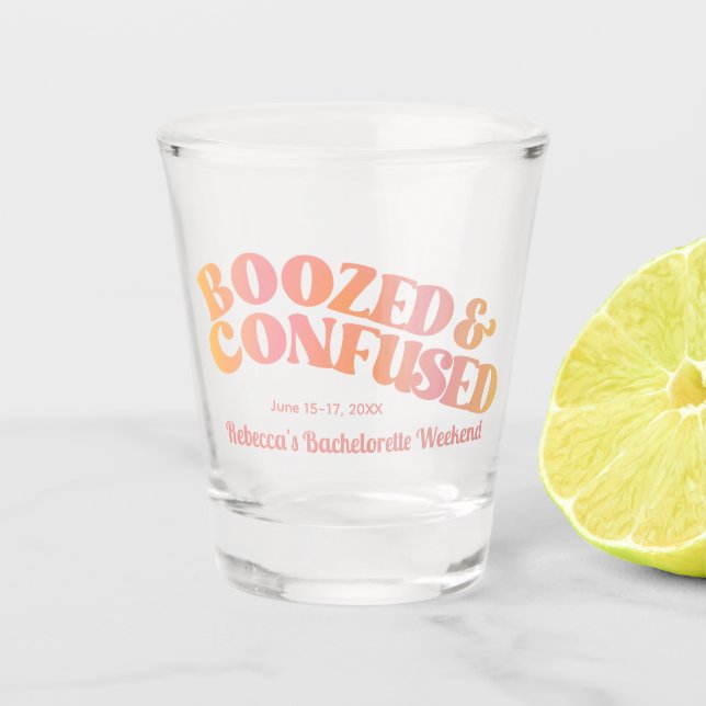 Vaso De Chupito Copa de chupito para despedida de soltera Borracha (Anverso)