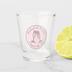 Vaso De Chupito Copas de champán rosa para despedida de soltera bo