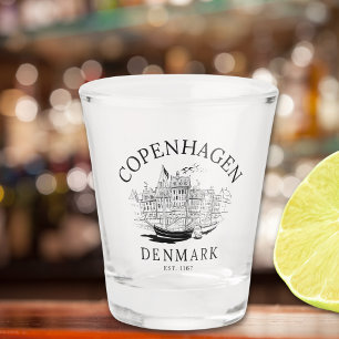 Vaso De Chupito Copenhagen Denmark vintage Landscape