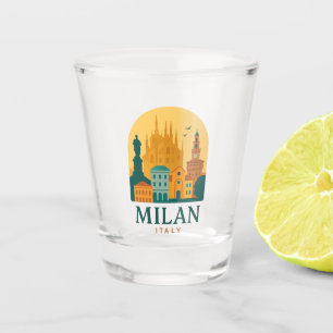 Vaso De Chupito Copo de chupito vintage Milano Italia Duomo Viaje