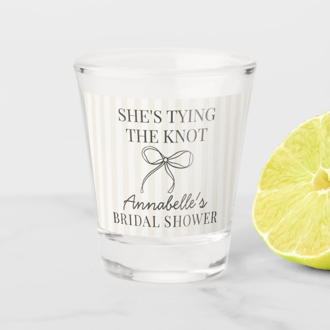 Vaso De Chupito Coqueta Lazo Negro Favor de Boda de Regalo de Fies (Anverso)