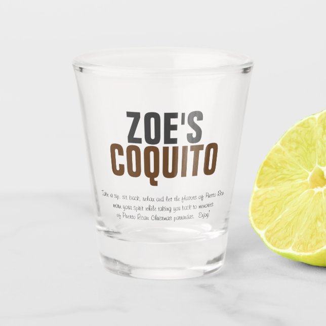 Vaso De Chupito Coquito Rústico Moderno (Anverso)