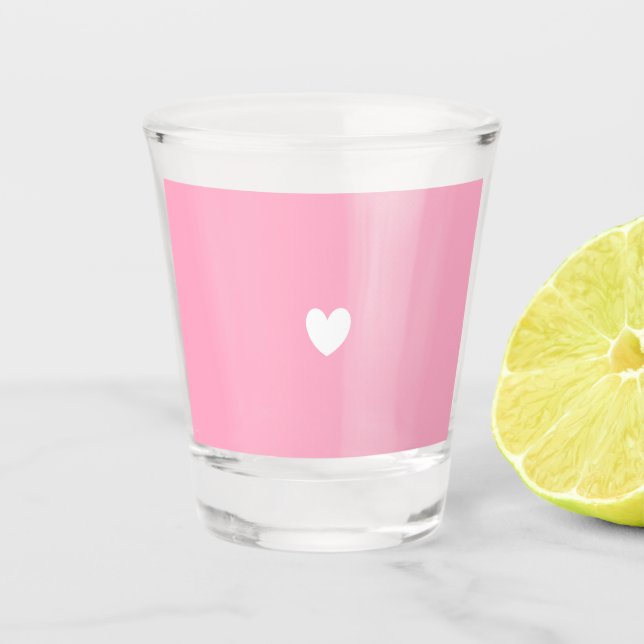 Vaso De Chupito Corazón blanco (Anverso)