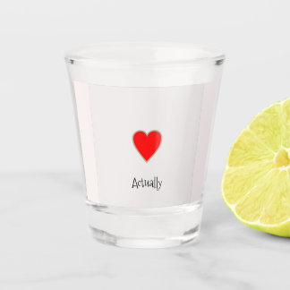 Vaso De Chupito Corazón de amor con texto gracioso